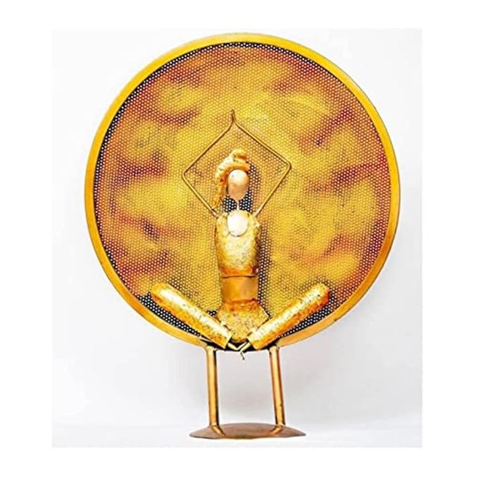 Metal Table Decor of a Lady in a Yoga position HANDS ABOVE HEAD