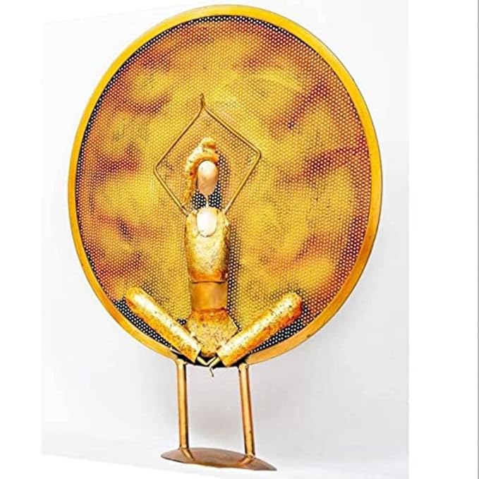 Metal Table Decor of a Lady in a Yoga position HANDS ABOVE HEAD