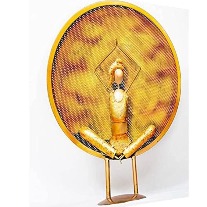 Metal Table Decor of a Lady in a Yoga position HANDS ABOVE HEAD