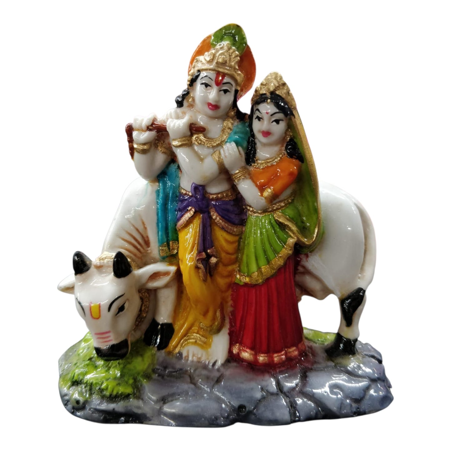 Krishna Radha with Cow Murti