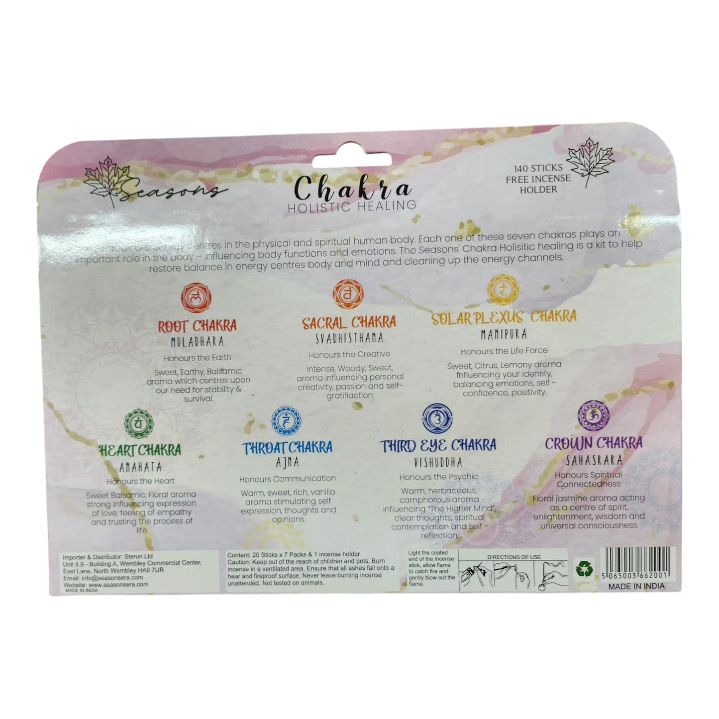 7 Chakra Incense Sticks