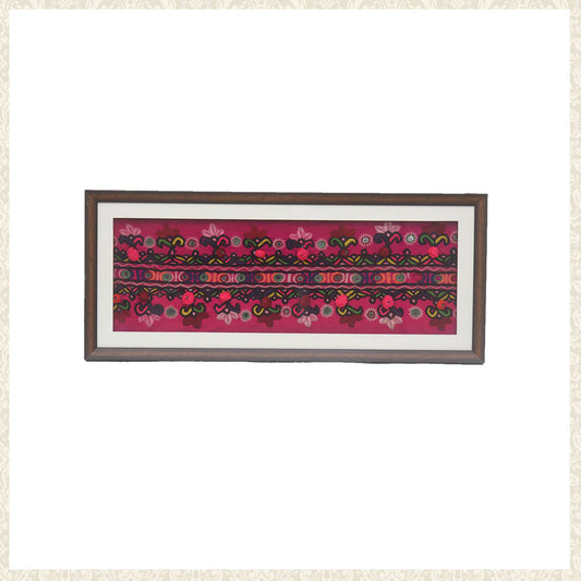 Vintage Thread Fabric work Art Frame