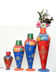 Metal Flower Vase in Multi Colour