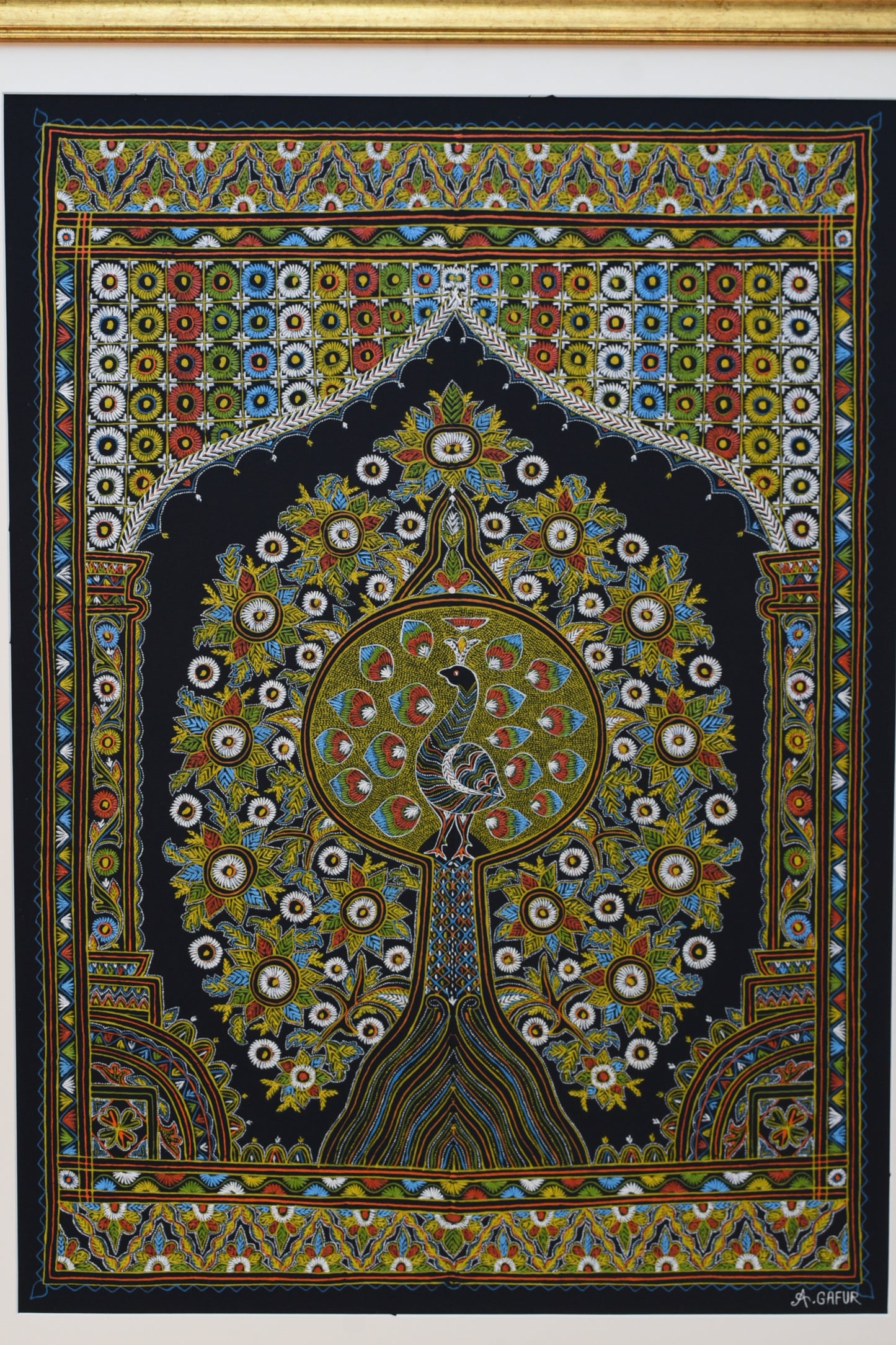Beautiful Rogan Art Free Hand Design By Abdul Gafur