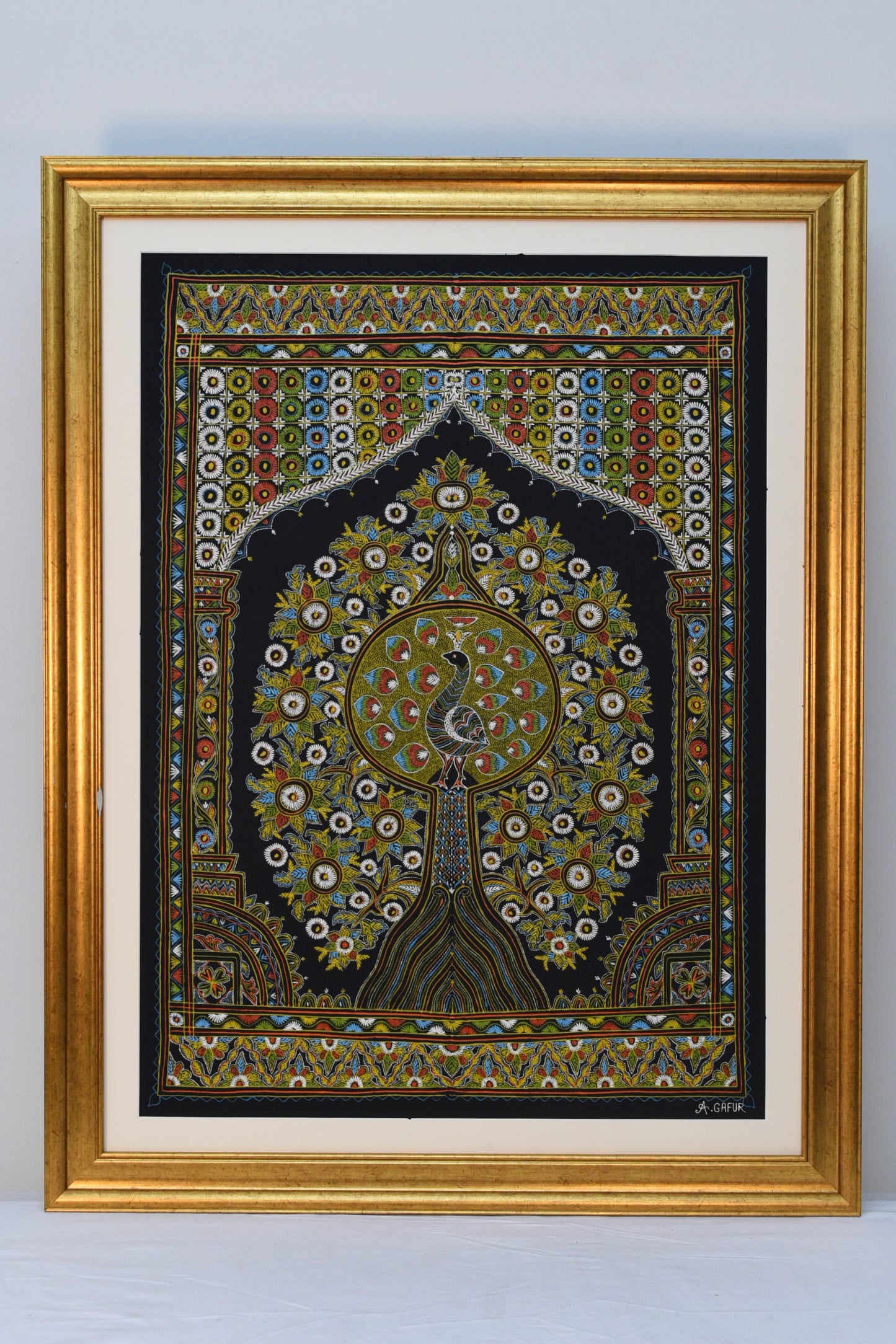 Beautiful Rogan Art Free Hand Design By Abdul Gafur