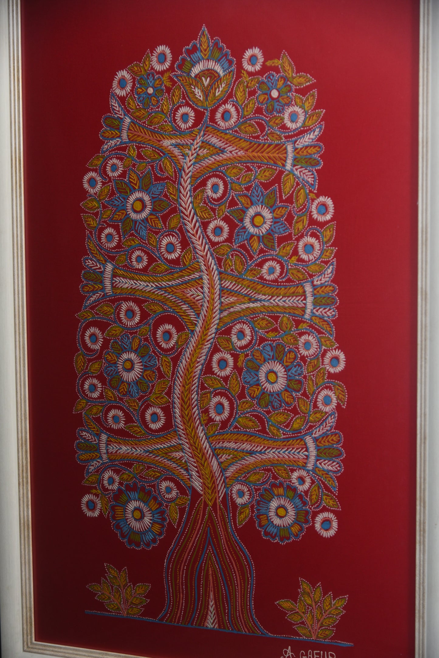 Rogan Art-Tree of Life Painting made by Abdul Gafur