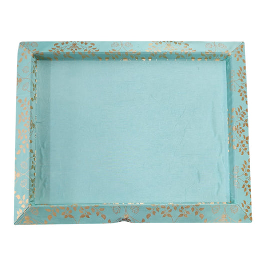 Light Turqouise and Gold Trays