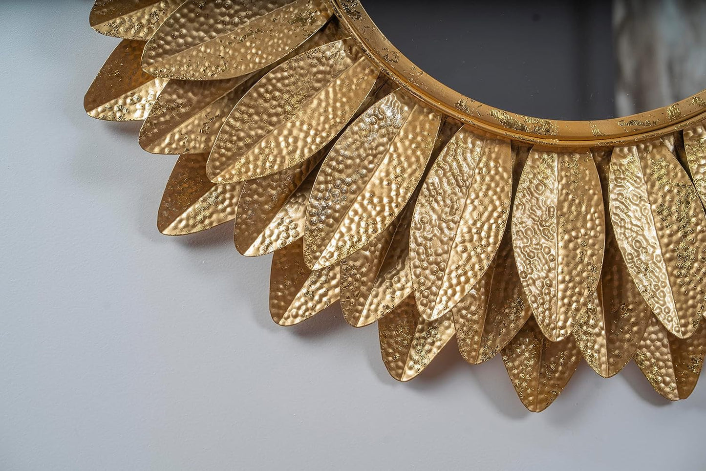 Handcarved Sunflower Mirror