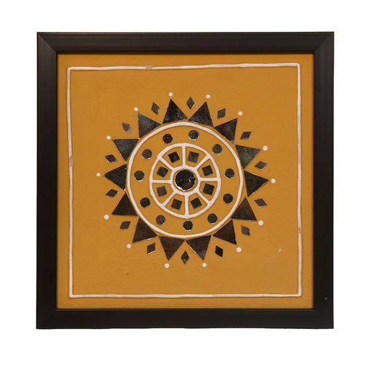 Lippan Art Wall Frame with Mud Design CIRCLE ONLY