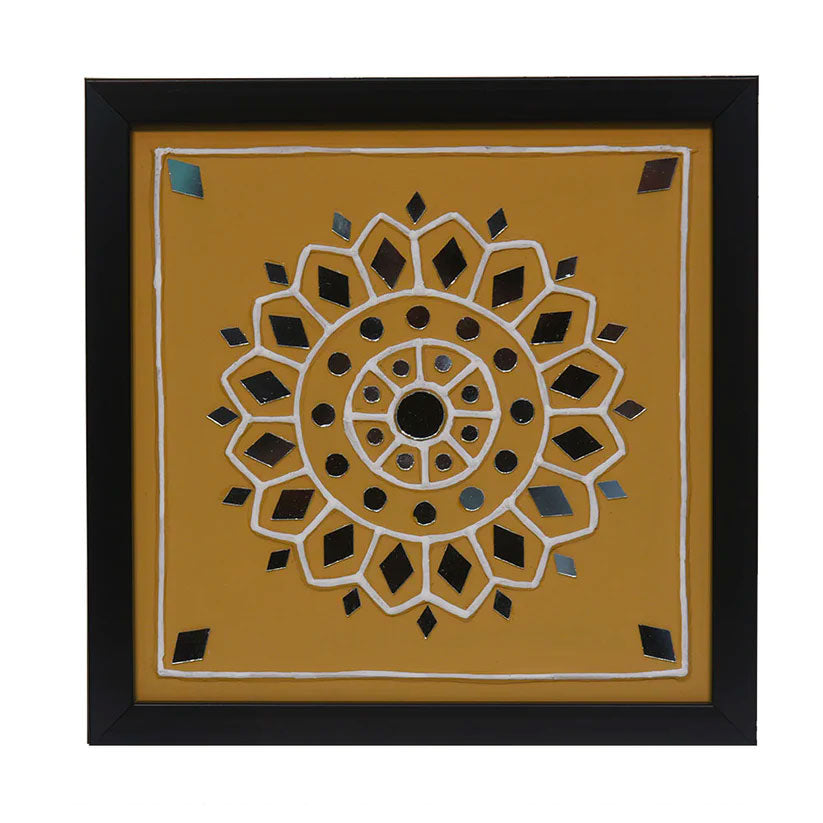 Lippan Art Wall Frame with Mud Design