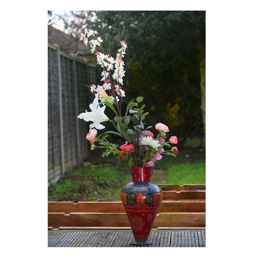 Metal Flower Vase in Multi Colour