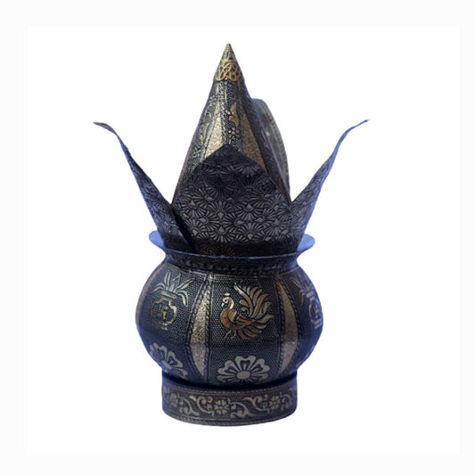 Oxidised Coconut with Leaf available in gold