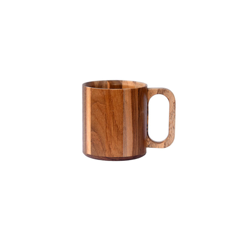 Handcrafted Teakwood Cups with Handles