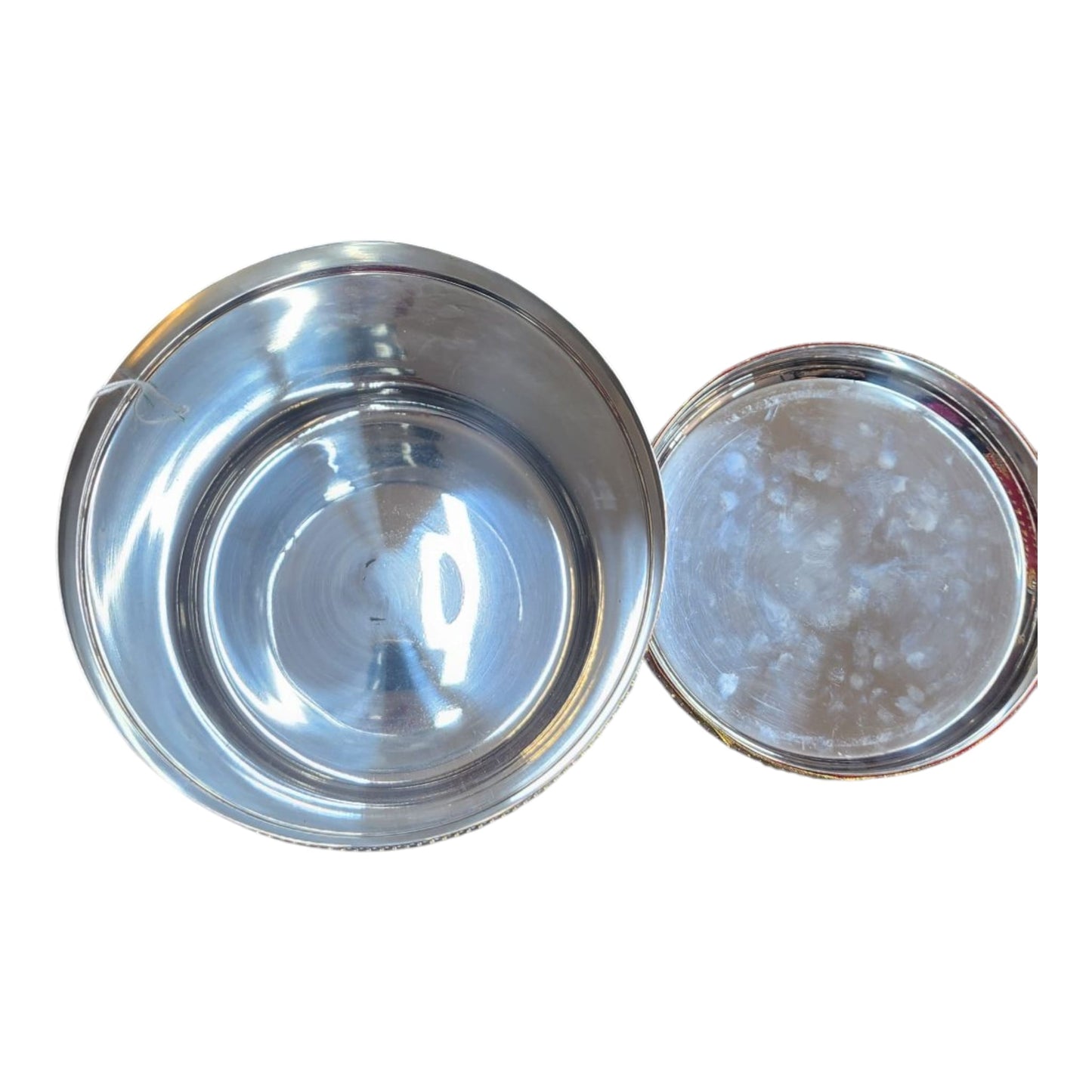 Decorated Stainless Steel Dabba/Decorative Box/Dabba/Indian Wedding Gift Box/Dry Fruit Box Decorated Container Handmade Box