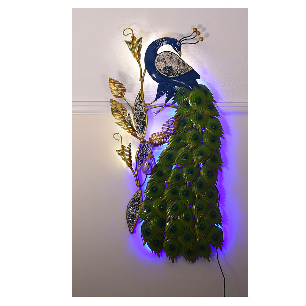 Peacock Wall Art with Backlight