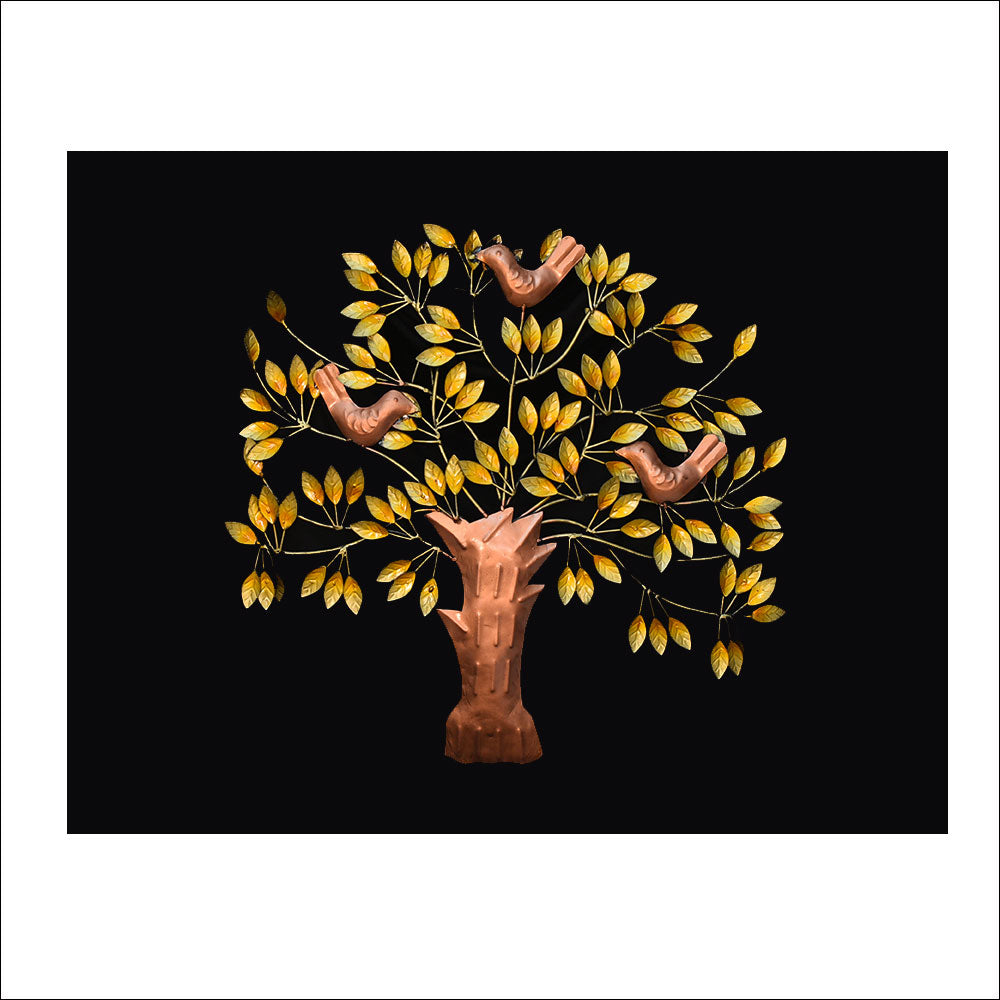 Metal Tree with Birds Wall Frame