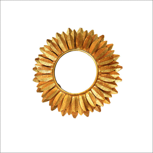 Handcarved Sunflower Mirror
