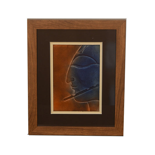 Nail Art Framed with Krishna and his Flute