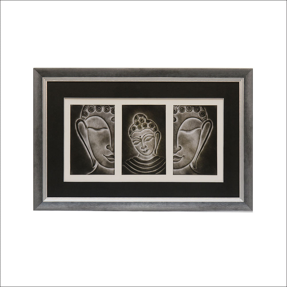 Nail Art Framed in set of 3 Buddha