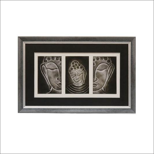 Nail Art Framed in set of 3 Buddha