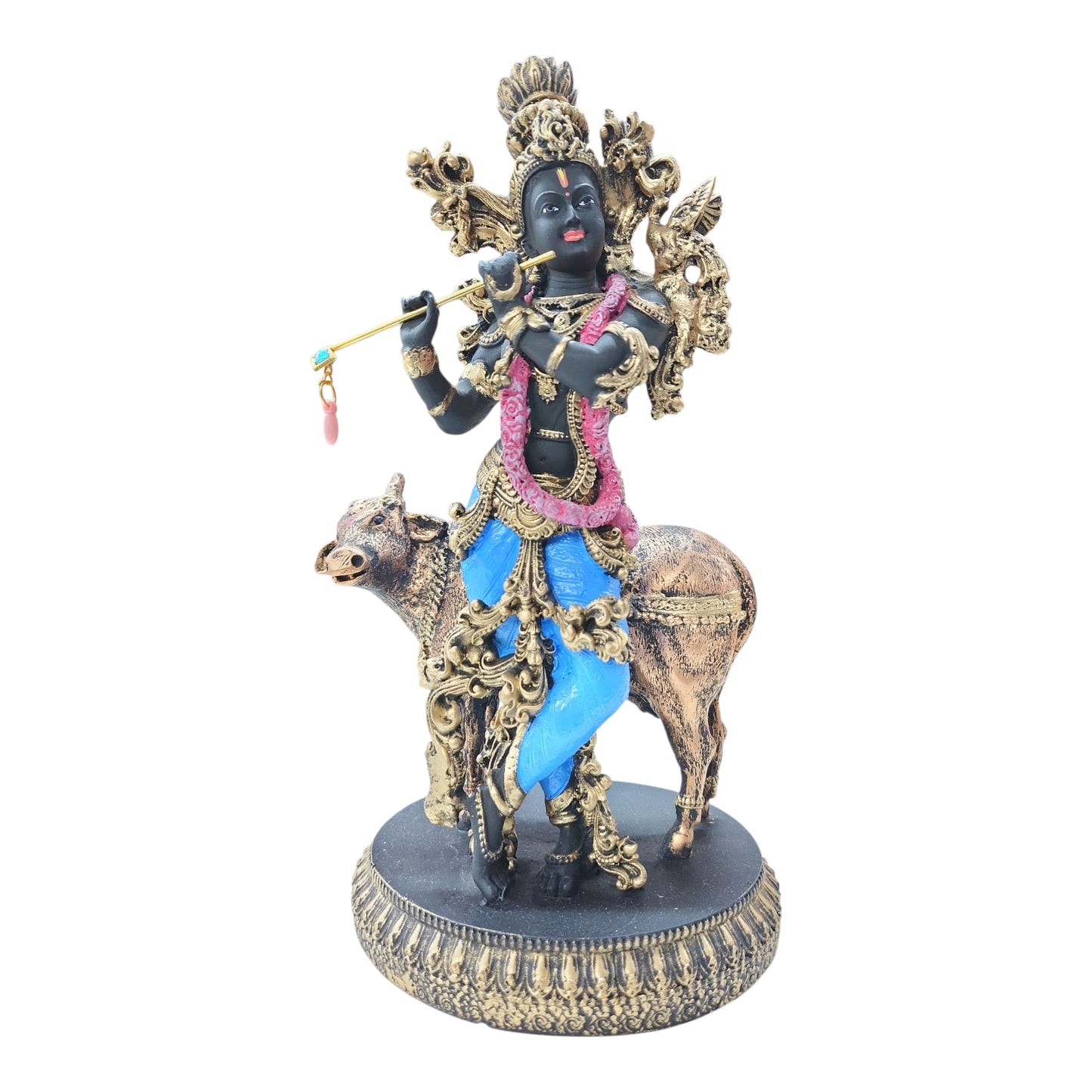 Krishna Black with Cow Murti