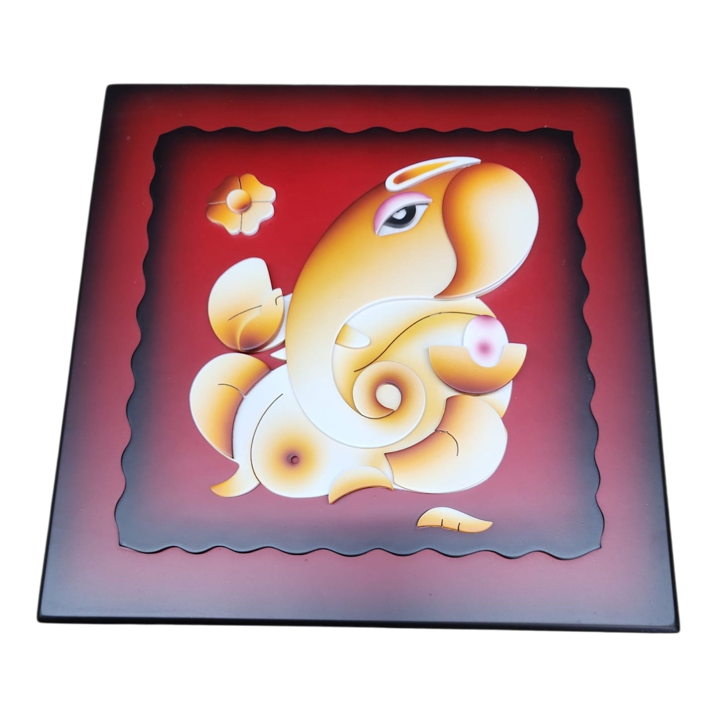 Ganesh Wall Frame Red
