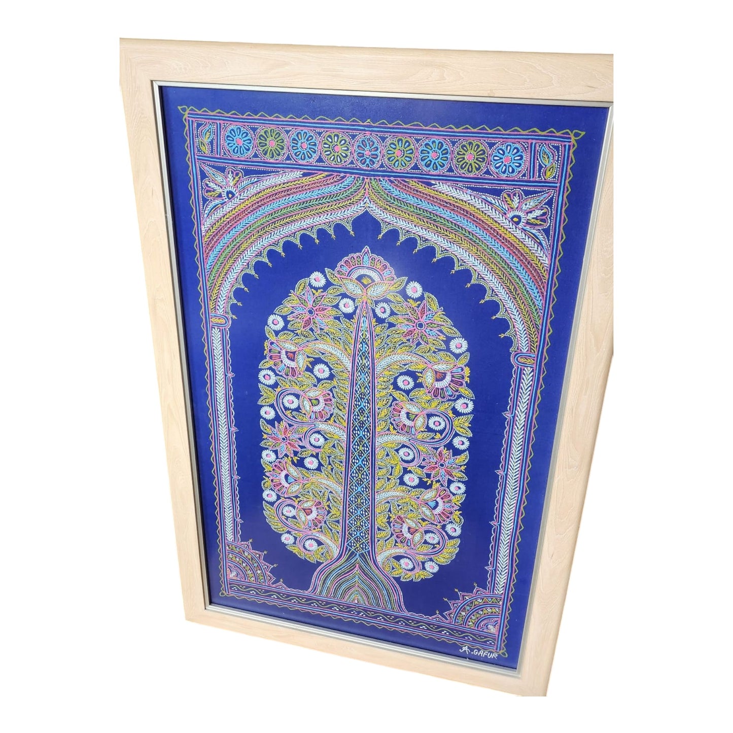 Rogan Art - A Tree of life made by Abdul Gafur