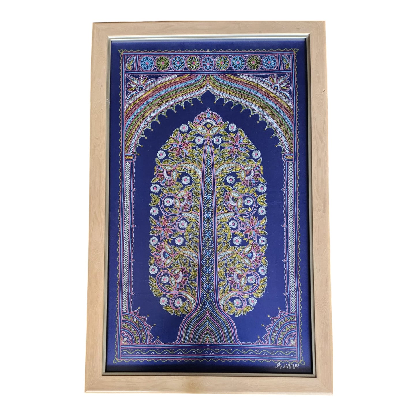 Rogan Art - A Tree of life made by Abdul Gafur