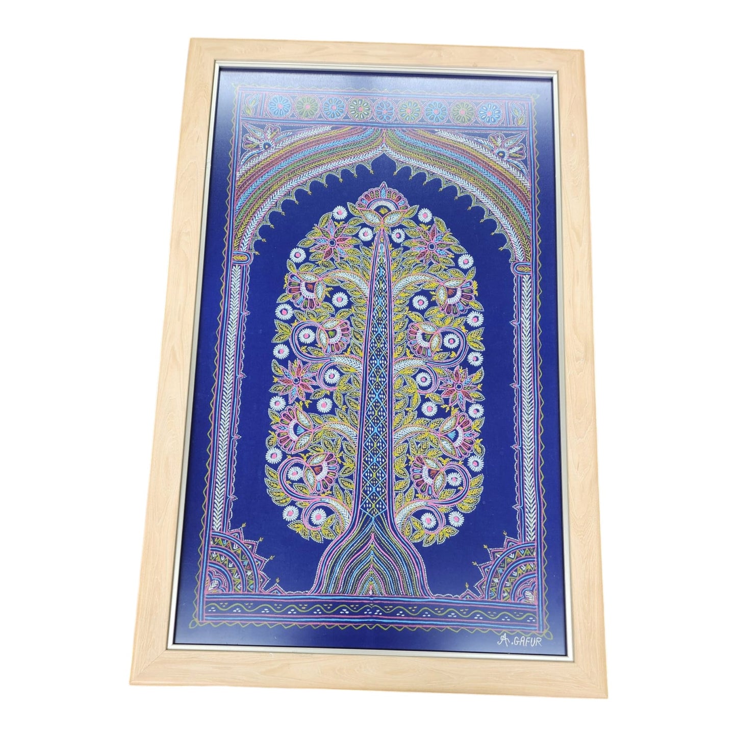 Rogan Art - A Tree of life made by Abdul Gafur