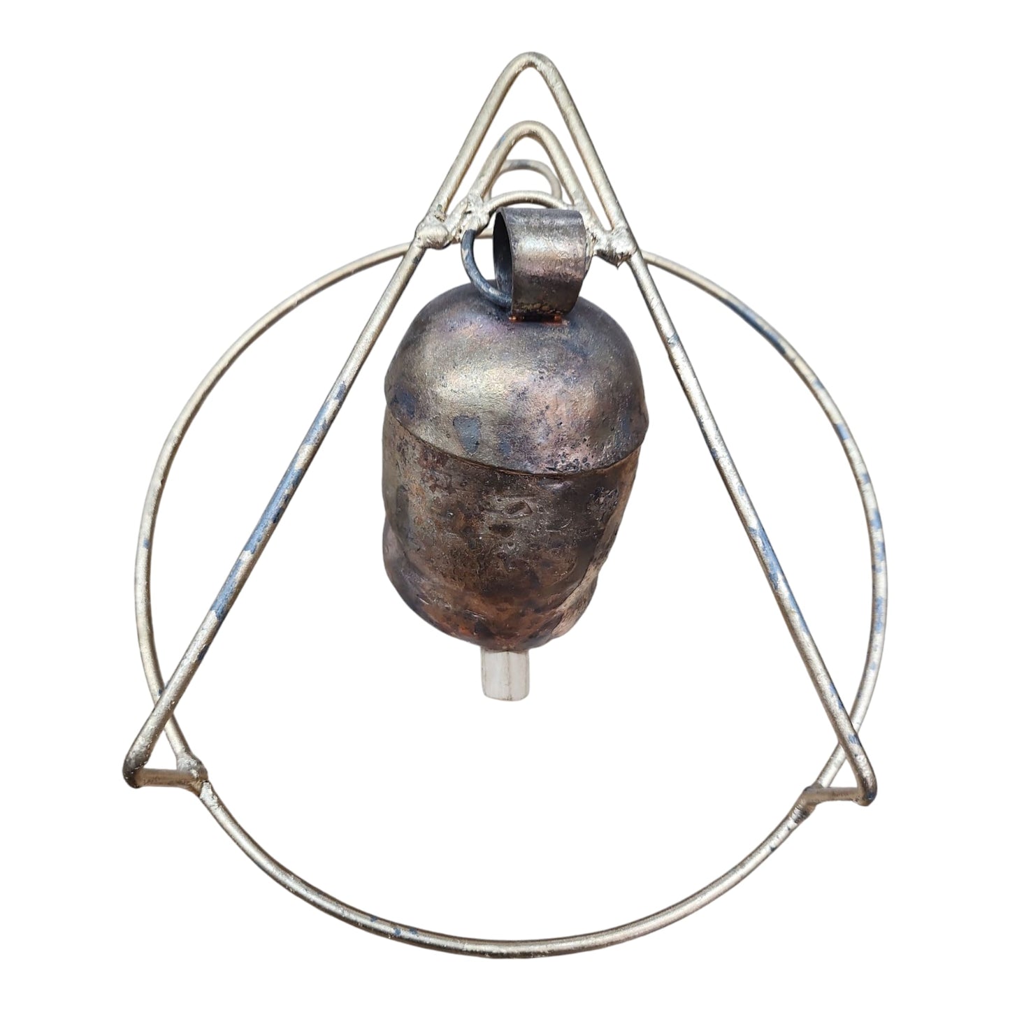 Hanging Round Single Copper Bell Art