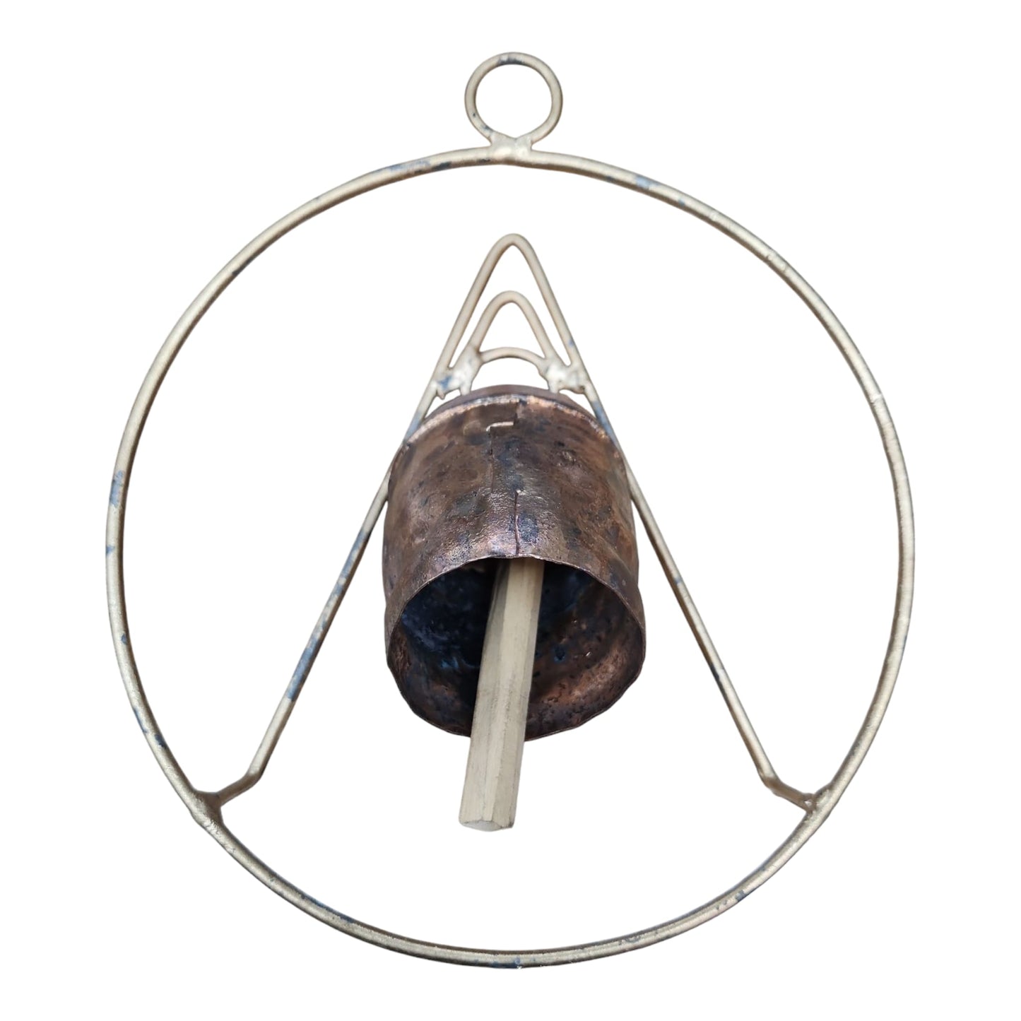 Hanging Round Single Copper Bell Art