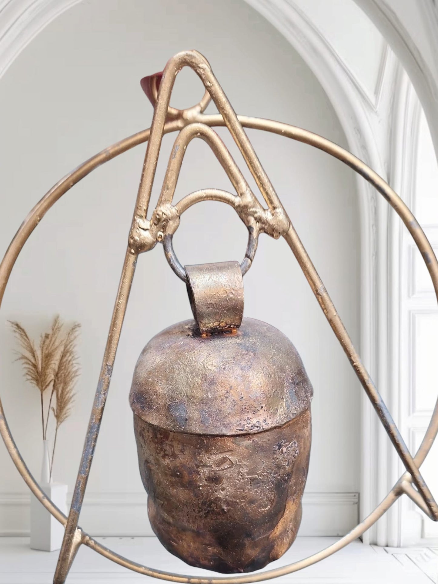 Hanging Round Single Copper Bell Art