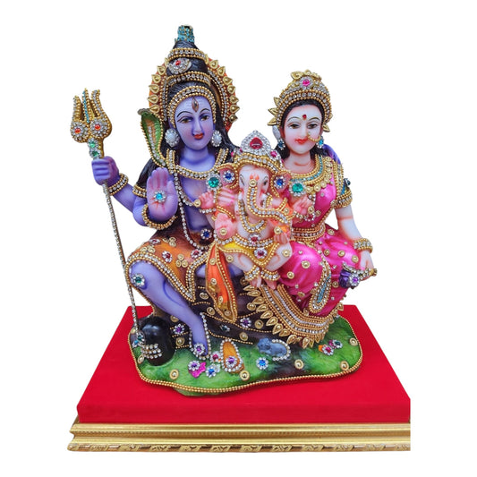 Decorated Shiv Parivaar Statue
