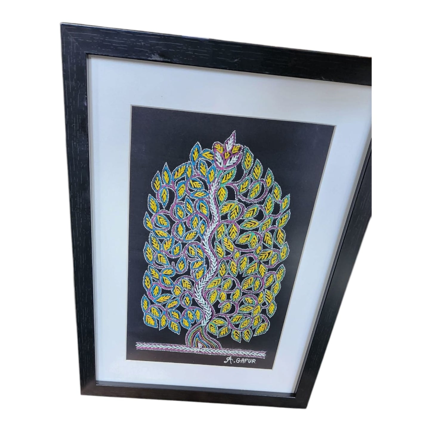 Beautiful Rogan Art Free Hand Design by Abdul Gafur