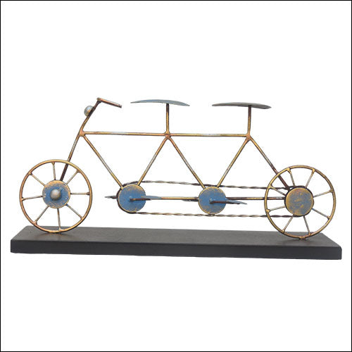 Metal Sculpture Table Decor of a Tandem Bicycle