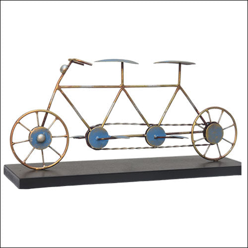 Metal Sculpture Table Decor of a Tandem Bicycle