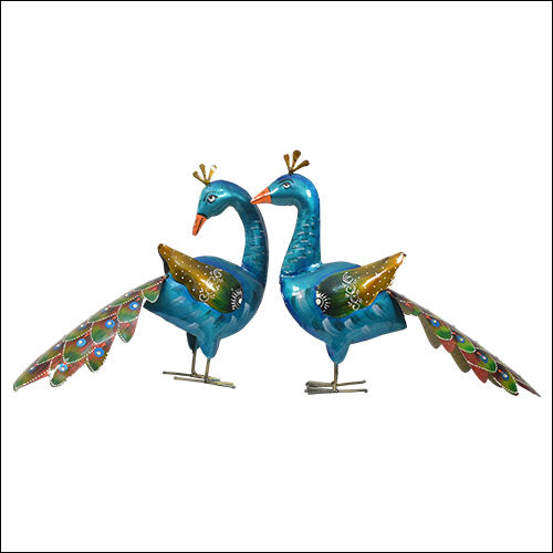 Metal Standing Peacock
