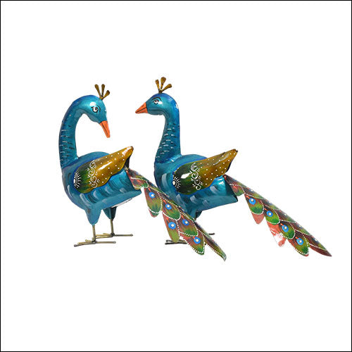 Metal Standing Peacock
