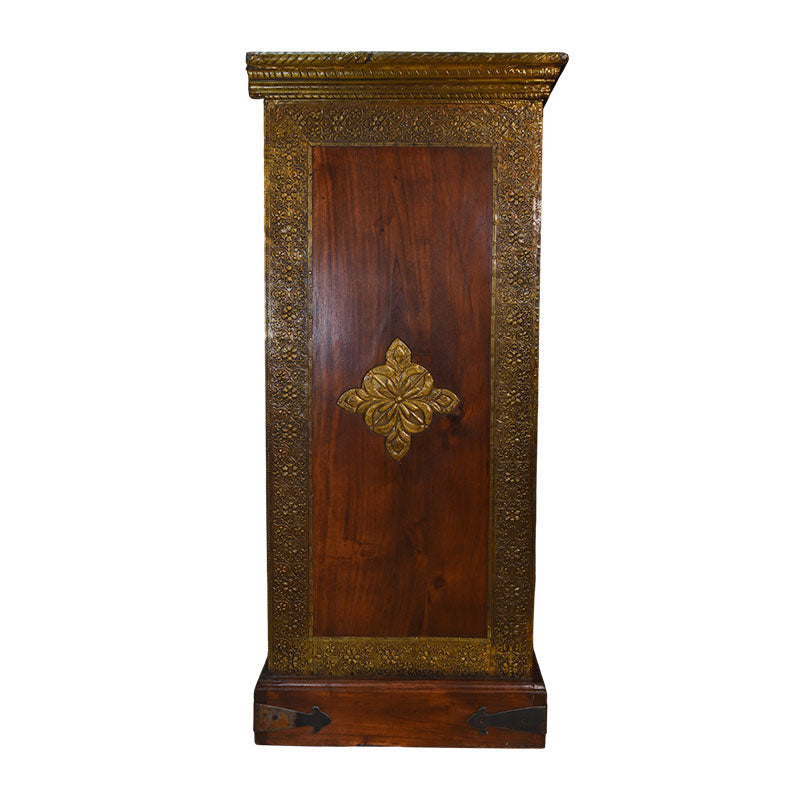 Vintage Wooden Cupboard Painted with Brass Work