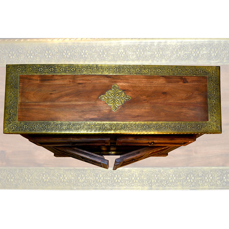 Vintage Wooden Cupboard Painted with Brass Work