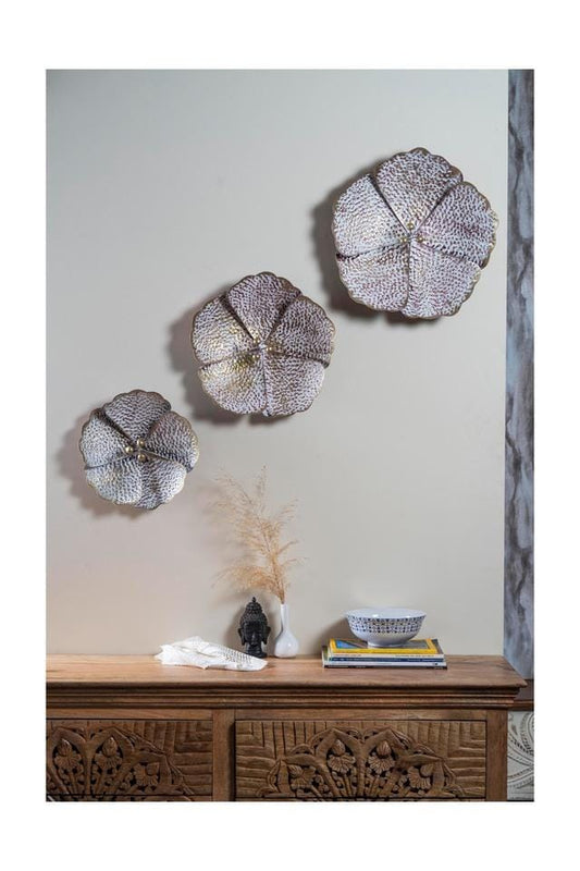 Wall Art Set of 3 Flowers