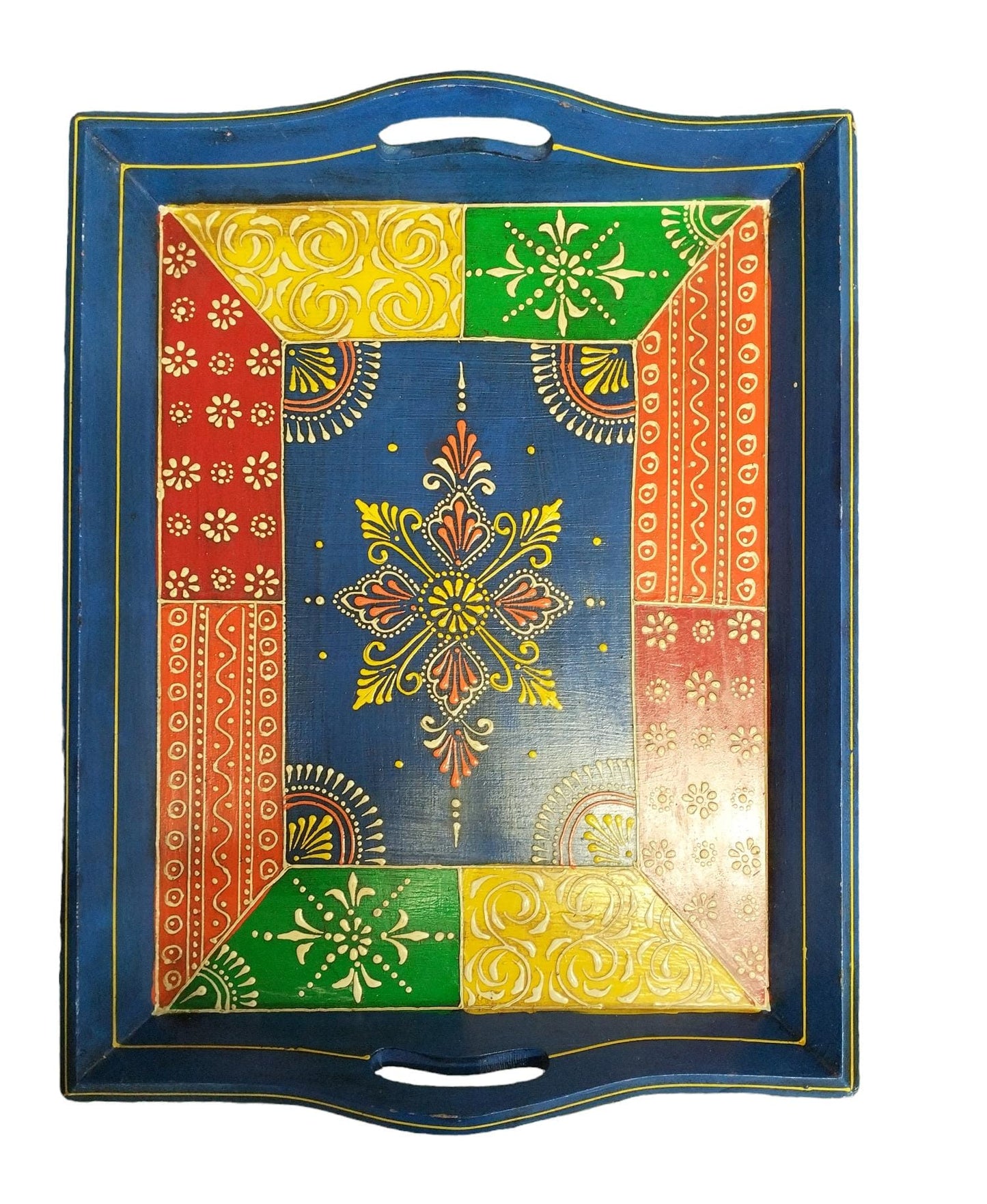 Hand-Painted Wooden Serving Trays