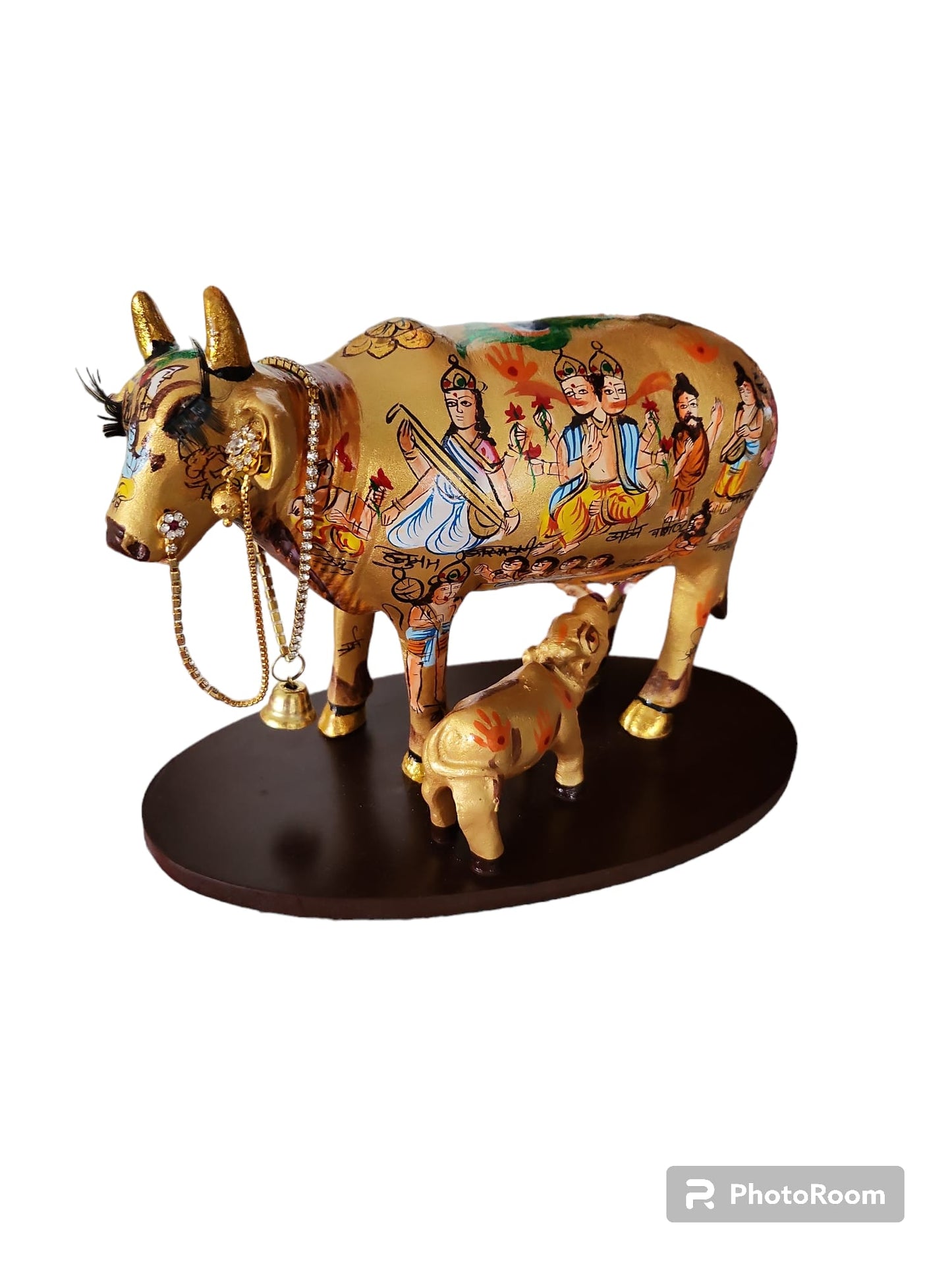 Kamdhenu Cow Calf Home Decorative Showpiece (3 sizes)