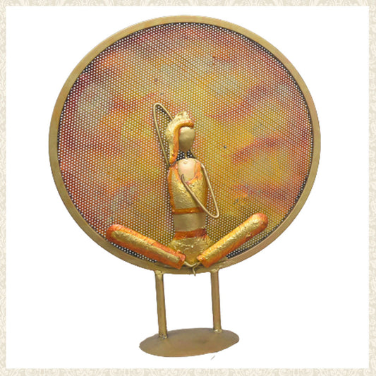 Metal Table Decor of a Lady in a Yoga position