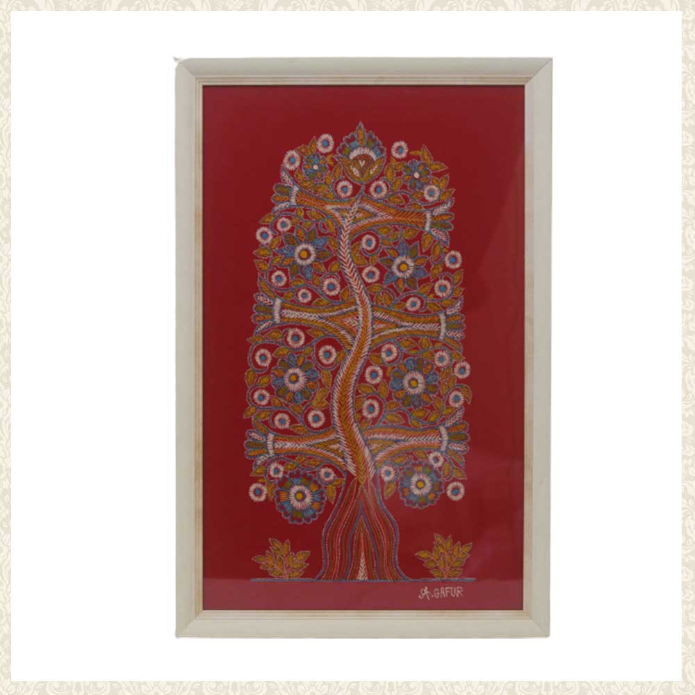 Rogan Art-Tree of Life Painting made by Abdul Gafur