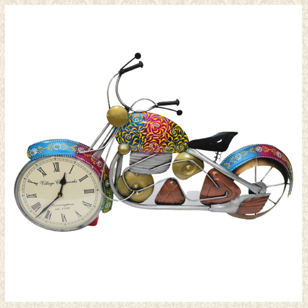 Multicolour Handmade Bike with Clock