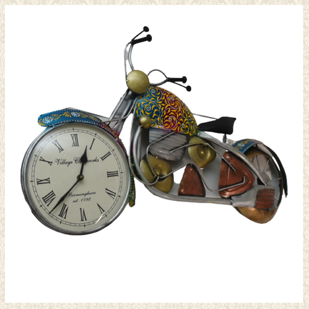 Multicolour Handmade Bike with Clock