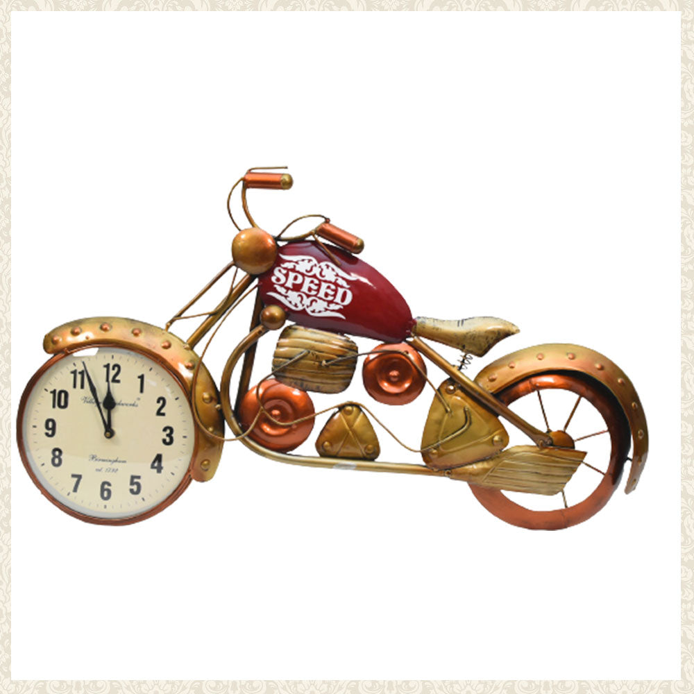 Metal Motorbike Clock wall Decor