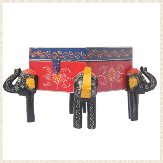 Elephant Stand with Box in the centre with closing catch