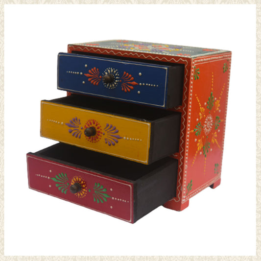 Wooden storage box 3 drawer